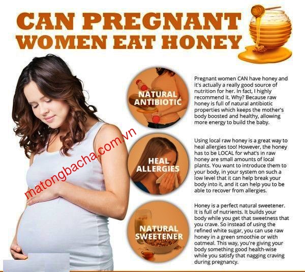 Tác dụng của mật ong với bà bầu, phụ nữ mang thai.